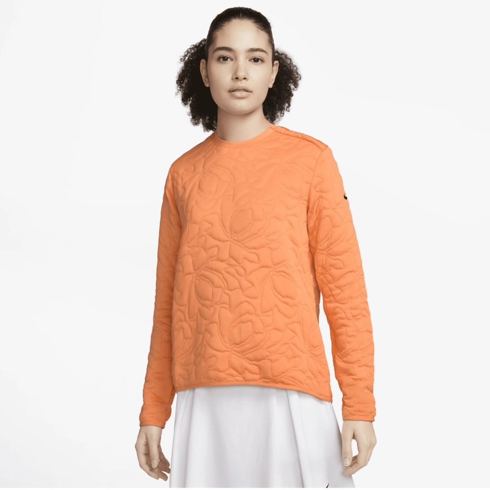Nike Orange Quilted Sweatshirt Size Small